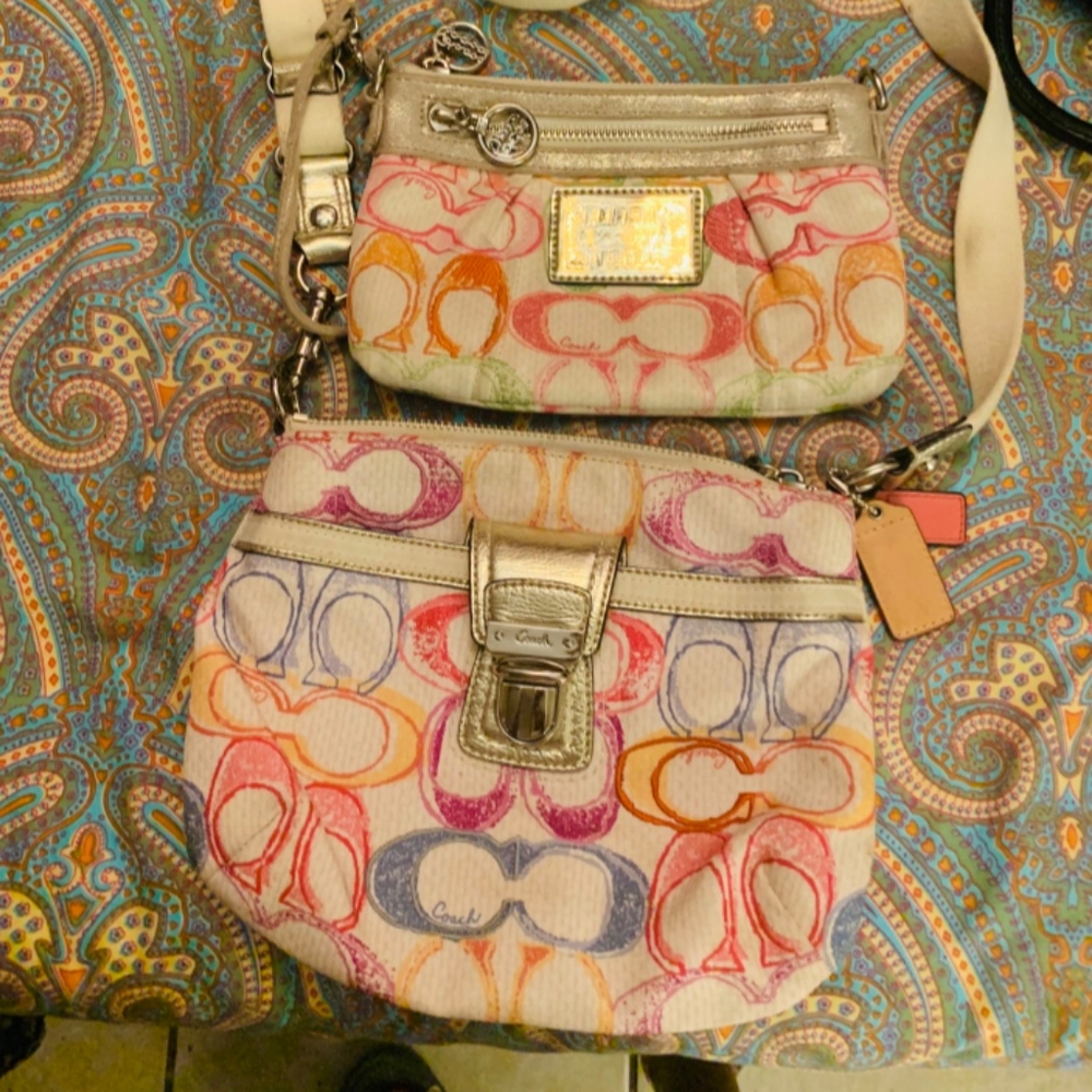 Vintage crossbody Coach bag with small wallet